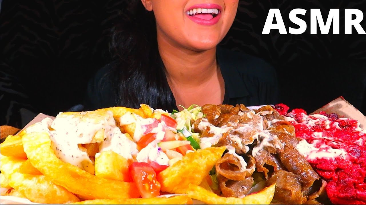 ASMR DONER KEBAB, CHICKEN TIKKA & CHIPS MUKBANG *EATING SOUNDS* UK MUKBANG