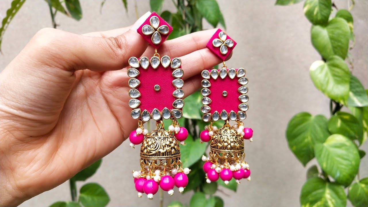 Fabric Earrings Making At Home #diyearrings #handmade #youtube #trending #viral #tutorial
