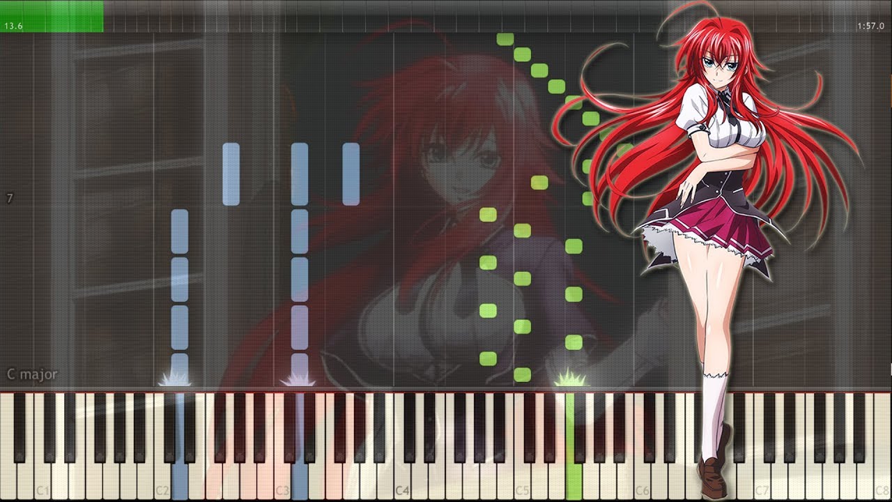 Utsukushiku, Akai - High School DxD OST |  ハイスクールD×D OST [Piano Tutorial + Midi | Sheet]