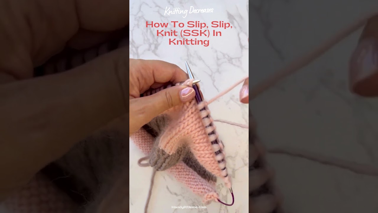 How To SSK In Knitting Video Tutorial
