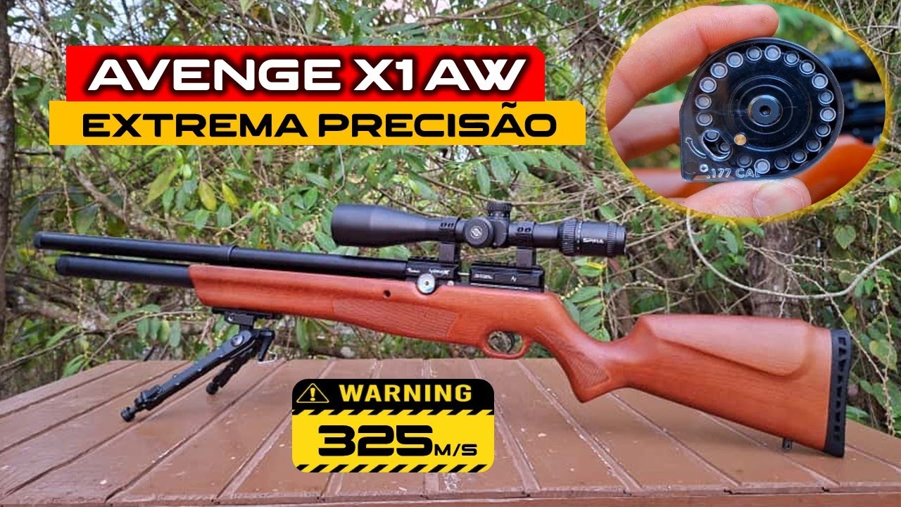 CARABINA PCP AVENGE-X X1 AW - ALTÍSSIMA VELOCIDADE E MUITA PRECISÃO