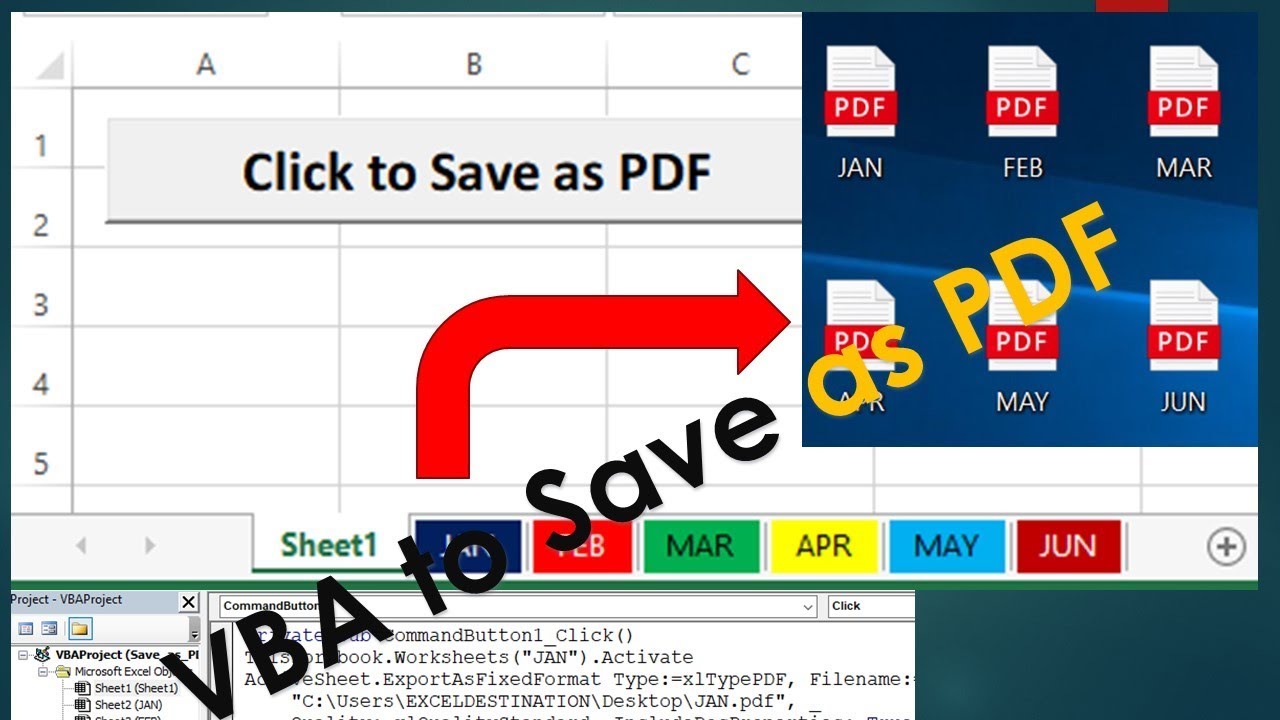 VBA to Save Excel Sheet as PDF - Macro to save sheet\s as PDF