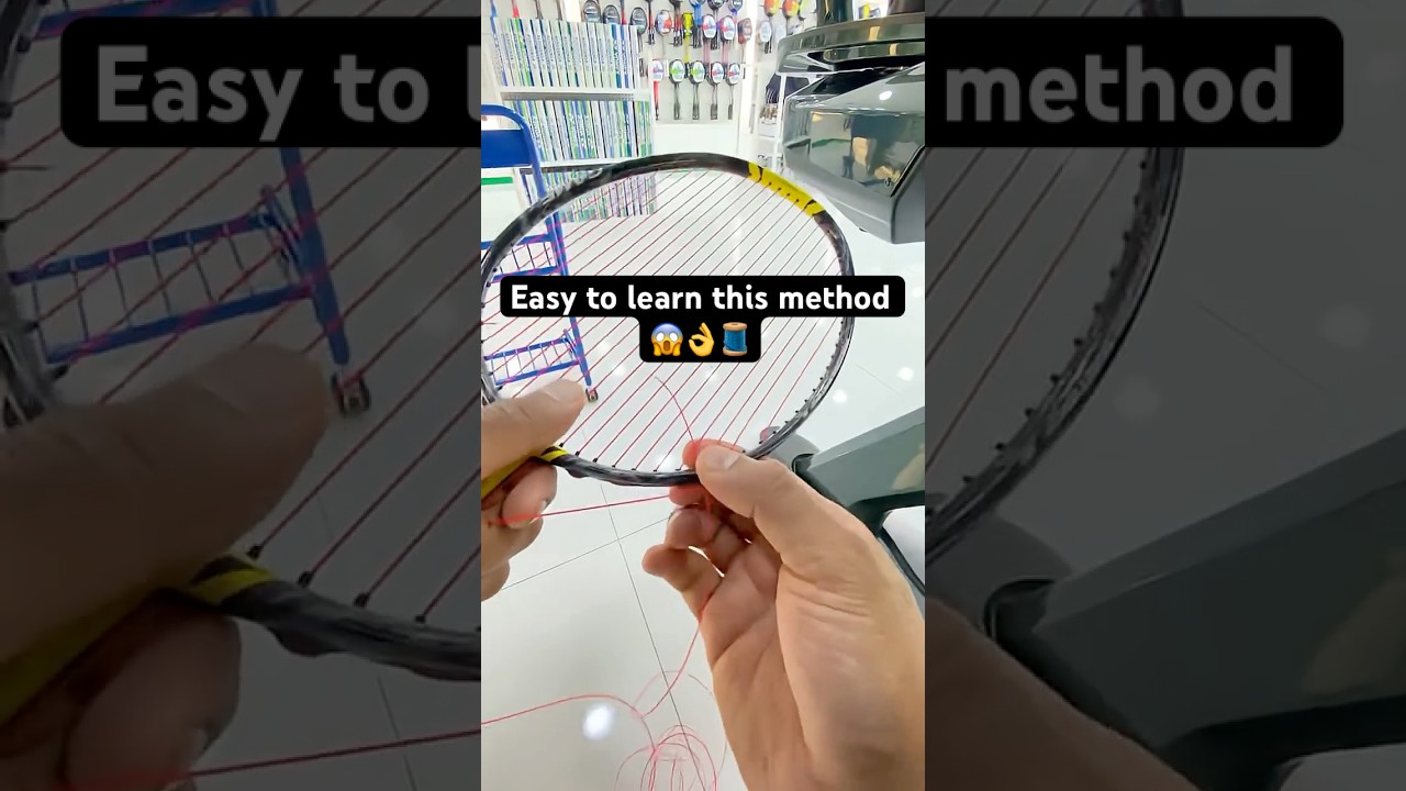 Easy to learn this method 🧵👌#yonex#badmintonracket#strings#bahrain#philippines