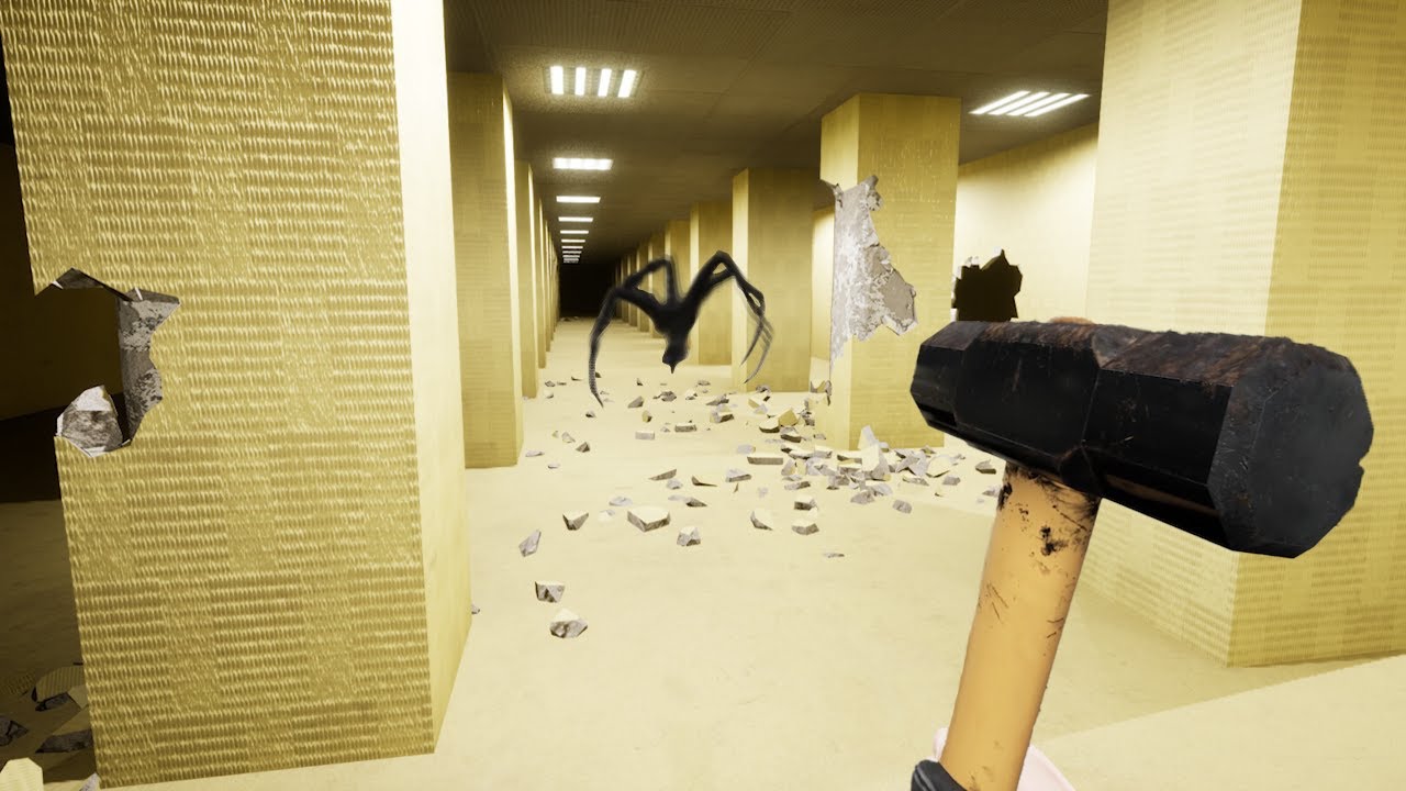 今までにないバックルーム『霊をぶっ倒したり部屋を破壊しながら脱出するホラーゲーム』が怖いが笑える【Backrooms Break】