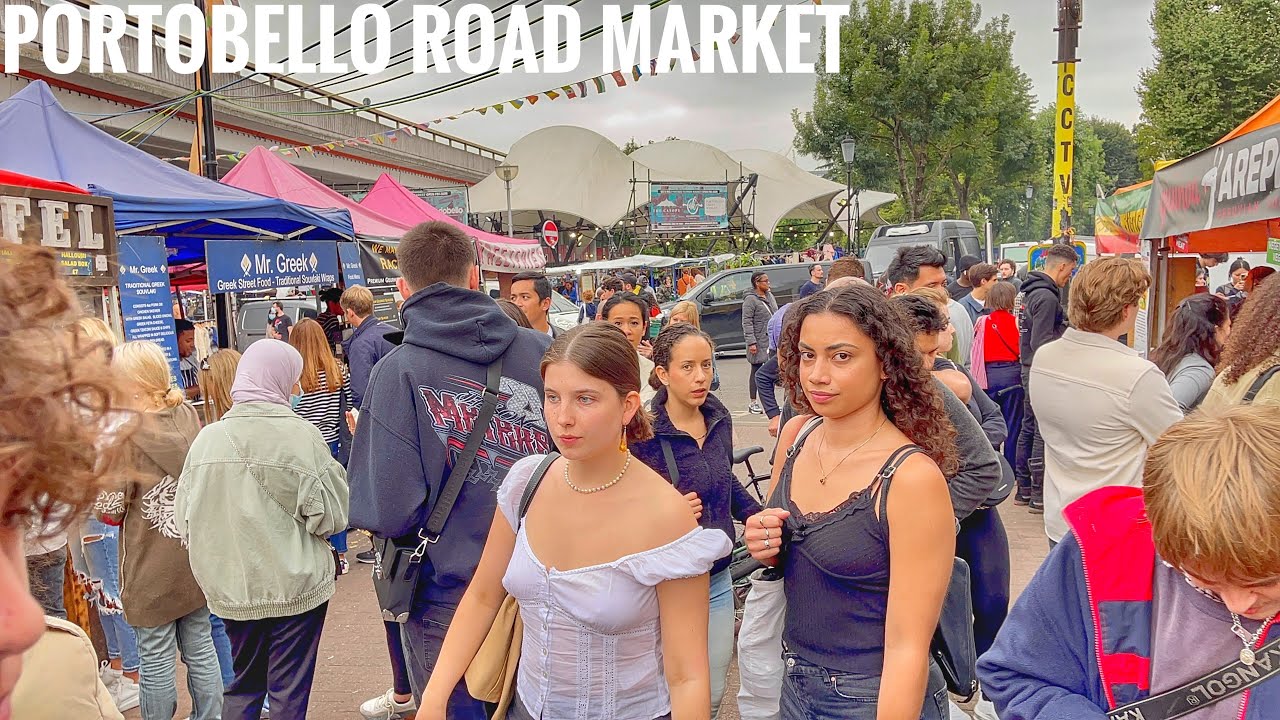 Walking London Notting Hill - Portobello Road, Market, Side Streets | London Summer walk - Sep 2021