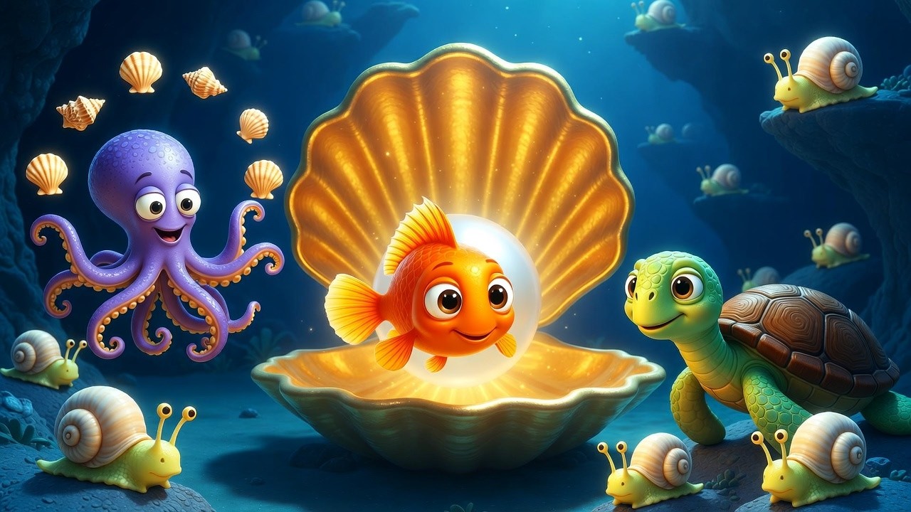 Pip’s Moonlight Pearl | Ocean Bedtime Story for Kids | Fish & Octopus Read Aloud