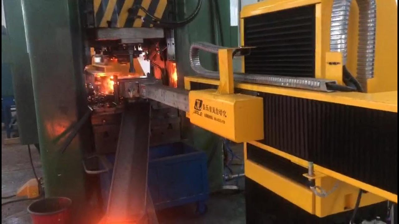 Gear blank forging robots automation line for automotive parts #forging #forgingpress #automation