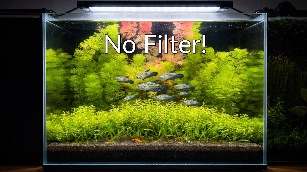 Day 1 to Day 45: No Filter Aquarium Transformation - Step by Step (Sparkling Gourami Tank)