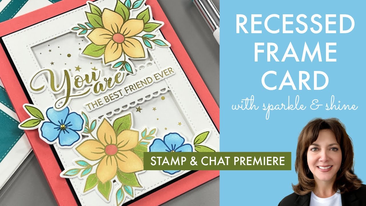 Recessed Frame Card with Sparkle and Shine