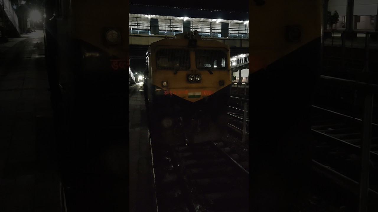 Raipur WDG4D Vasuki with 07855 Akola - Purna Passenger Train in Night.