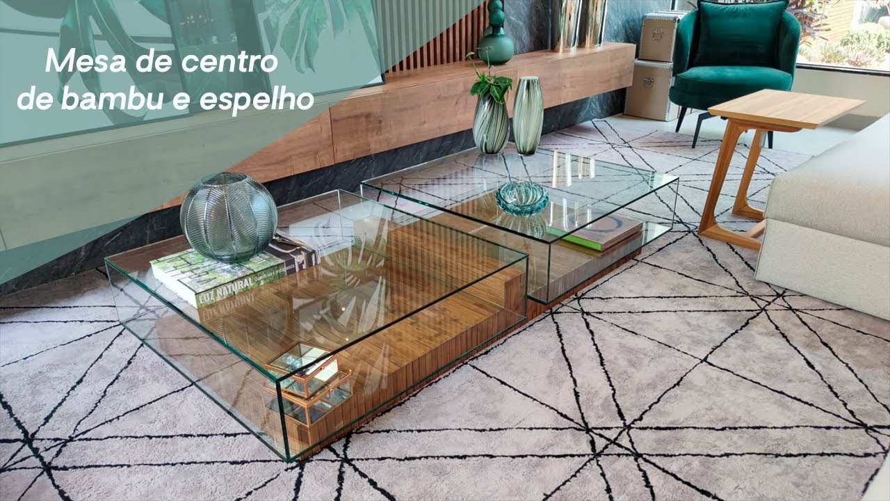 Mesa de centro de bambu e espelho | Fratelli House