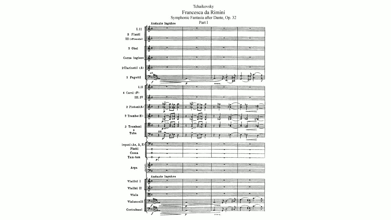 Tchaikovsky: Francesca da Rimini, Op. 32 (with Score)