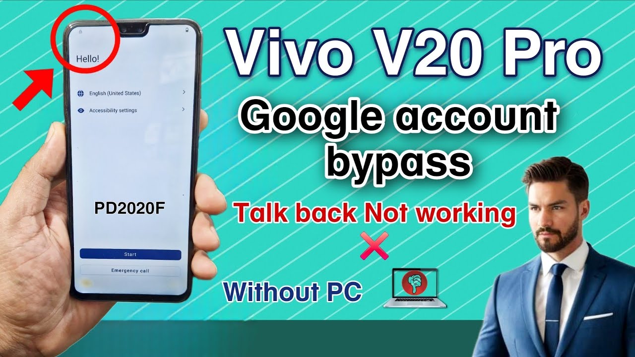 VIVO V20 Pro FRP Bypass | Google Account Remove 2024 | Talk back not working ❌ | Without PC Method |