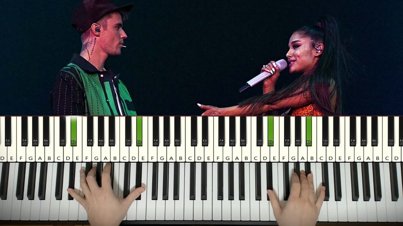Ariana Grande, Justin Bieber - Stuck with U (Piano Tutorial Lesson)