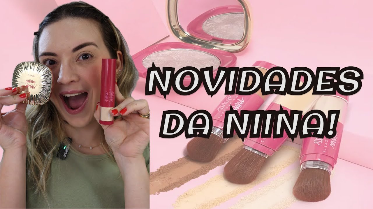LANÇAMENTOS NIINA SECRETS - Blush Marmorizado, Pó Kabuki e Pincel Density!! Será que funcionam?
