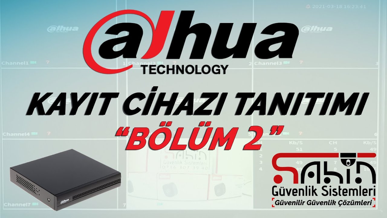 Dahua XVR 1B08 Kayıt Cihazı Menü; Ayarlar 