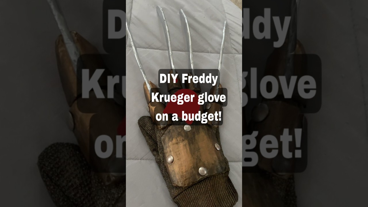 How I made my DIY Freddy Krueger Glove on a Budget.  #diycostumes #freddykrueger #halloweendiy