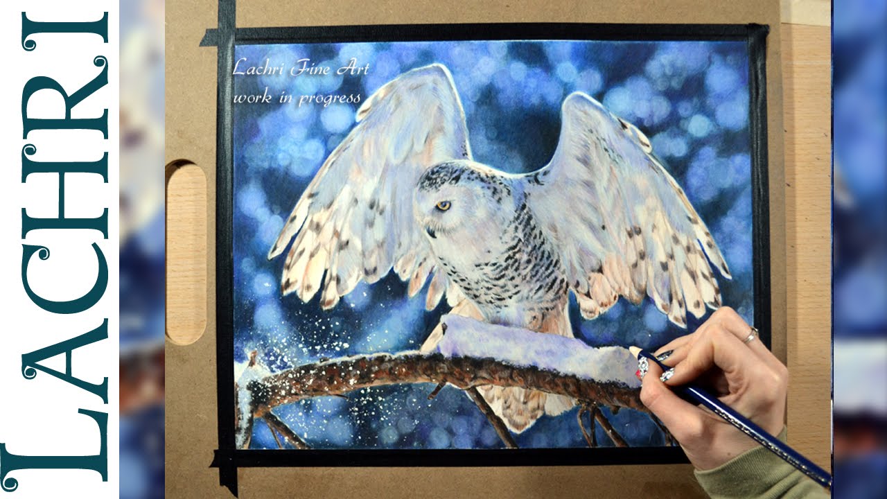 How to draw a blurry background in colored pencil - Demo w/ Lachri