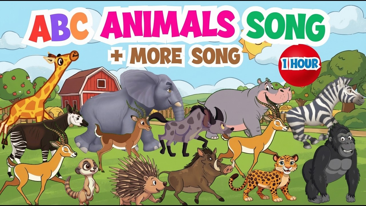 ABC Animals Sounds Song + More Song  1 Hour | Learn ABC With Animals Song | Little Kitten Learn