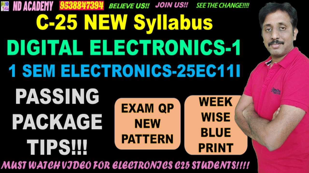 C25 DIGITAL ELECTRONICS PASSING PACKAGE TIPS |25EC11T |C25 DE1 |DIPLOMA ELECTRONICS |ND Academy