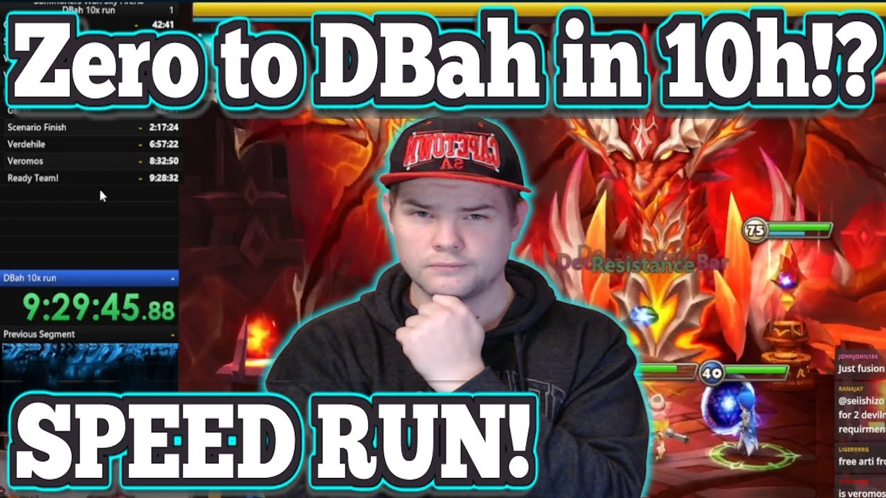 Новый аккаунт с автоматическим DBah за 10 часов?! Скоростной забег! - Summoners War