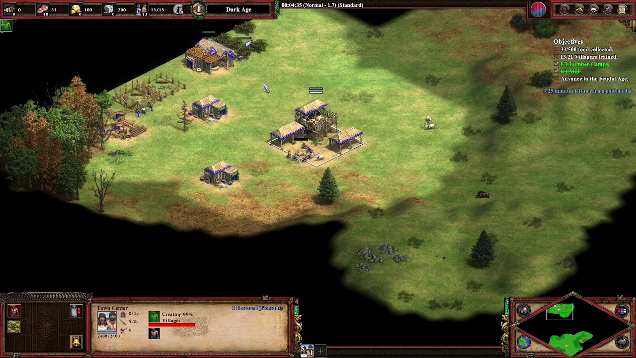 Age of Empires II: DE - Early Economy - 07:47 [GOLD MEDAL CHALLENGE MISSION 1]