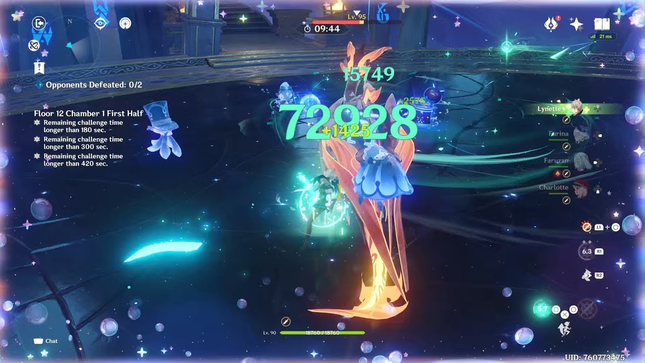 New Spiral Abyss 5.1 Floor 12 Full Stars C6 Lynette Blizzard I C0R3 Navia Hypercarry C0 Xilonen