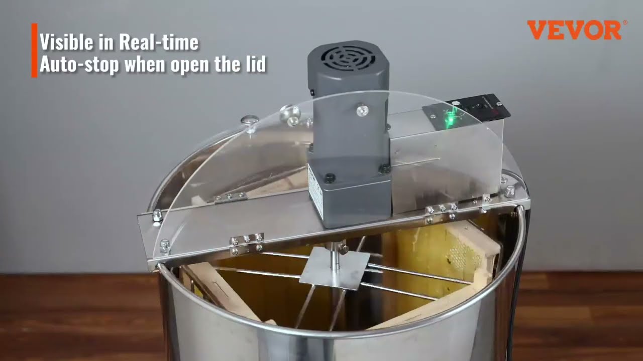 VEVOR Manual Honey Extractor 🍯: Effortless Honey Harvesting with 2/4 Frame Spinner!
