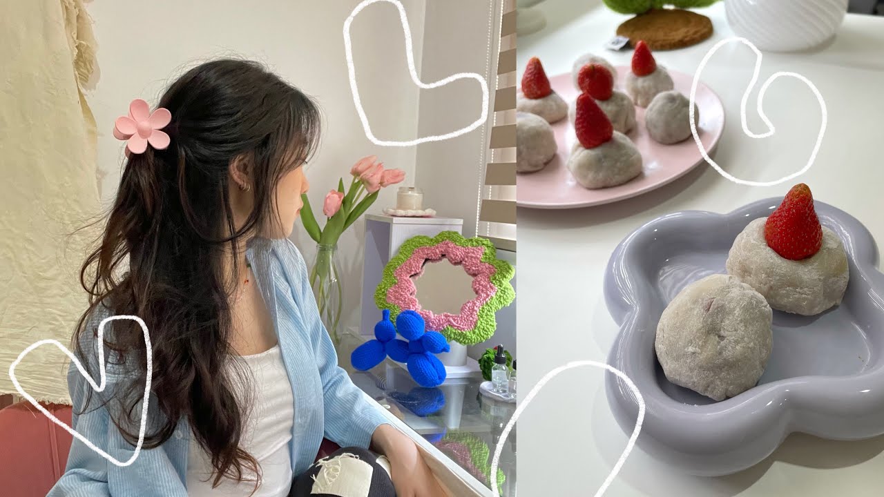 vlog 🍓 days in lockdown, making ichigo daifuku, shopee finds