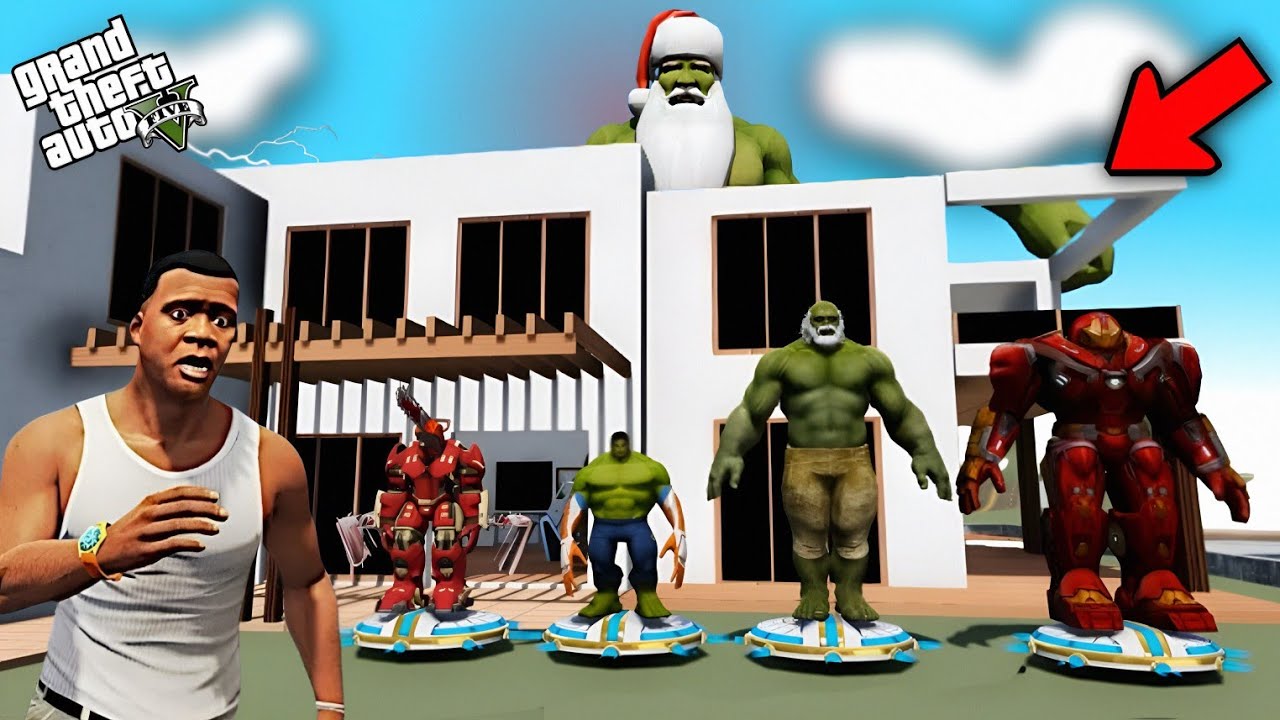 GTA 5 : Franklin Stealing Every HULK SUIT and POWER || PART # 01 || Afaq Hub 2.0