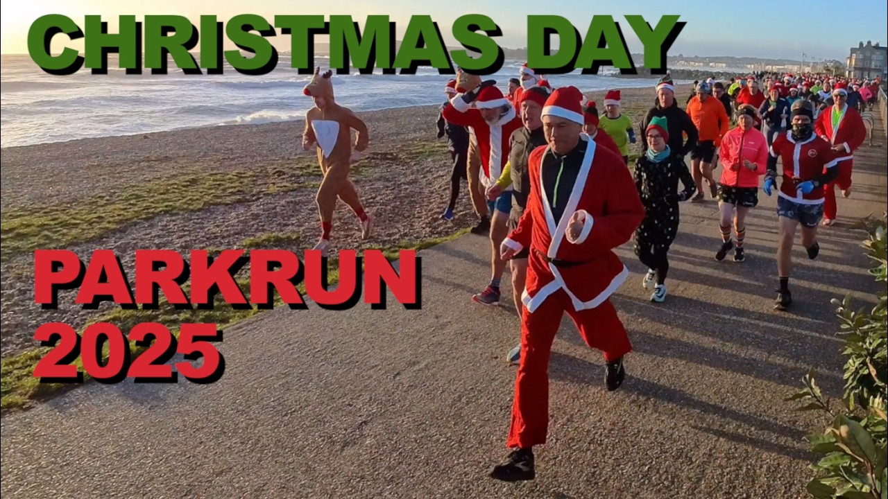Рождественский забег Parkrun в Уэймуте в 2025 году | Вы были там? #parkrun #christmasday #christmas