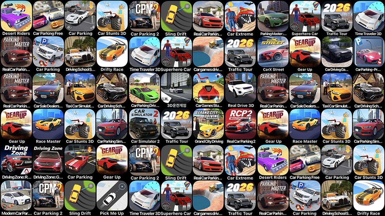 Parking Master, Car Parking Driving School, Real Car Parking, Car Parking Multiplayer 2, DrivingZone