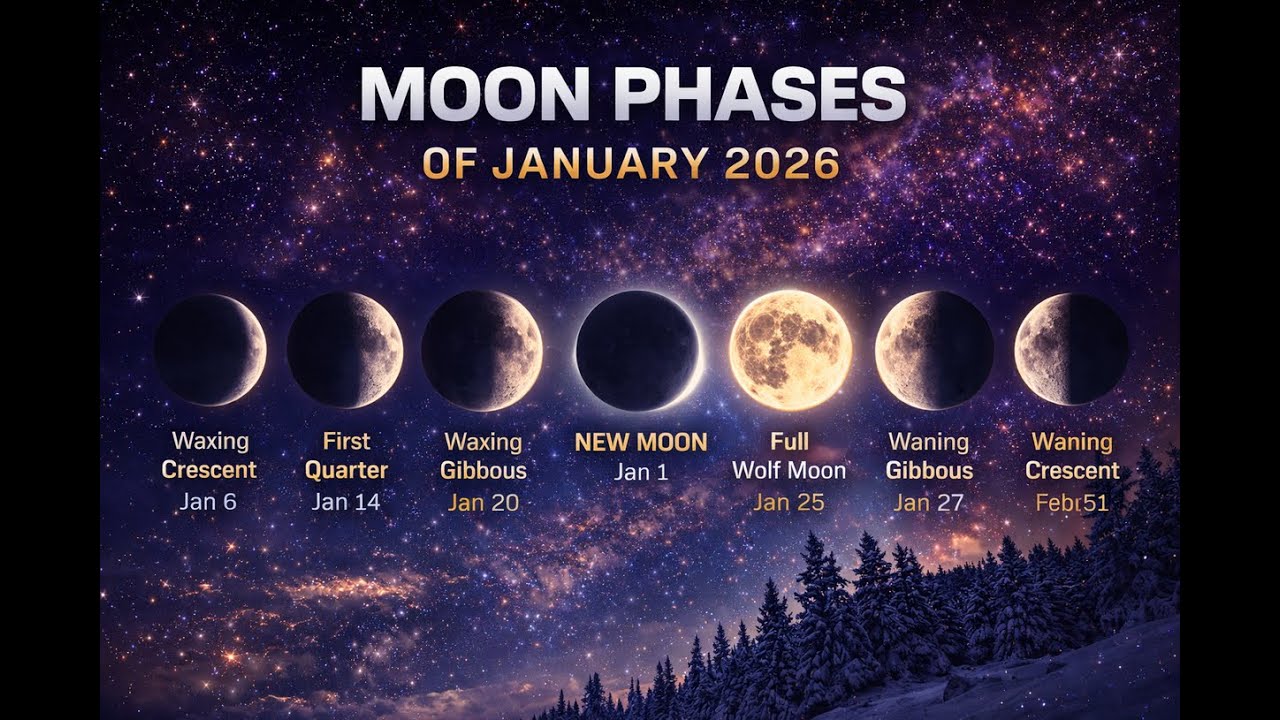 From Wolf Moon to New Moon: January’s Sky #Moon #CosmicDrive #Universe