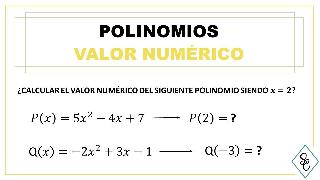 POLINOMIOS: Cómo calcular un Valor Numérico