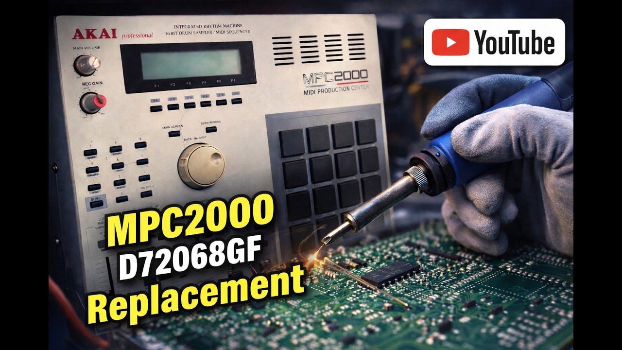 NEC D72068GF Replacement on AKAI MPC 2000 Classic — Full Micro Soldering Tutorial