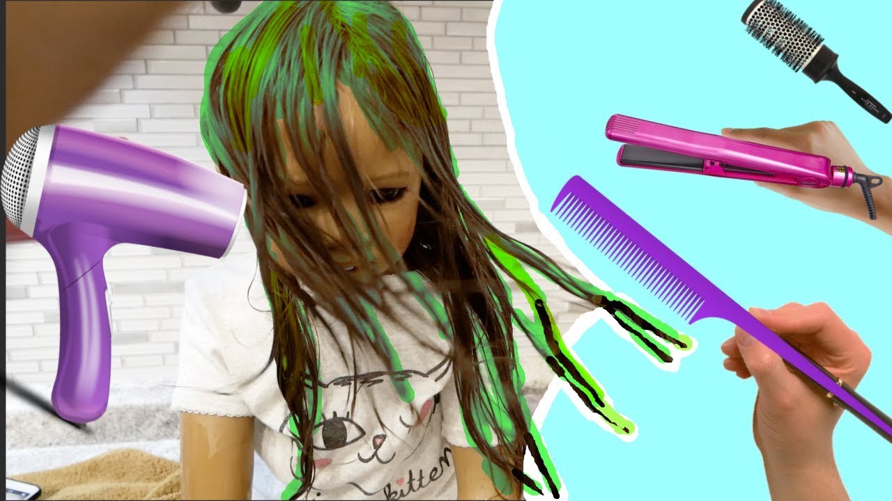 Reborn Hair Salon, Doing Reborn Kid Doll Malia Hair! I Reborn Role Play