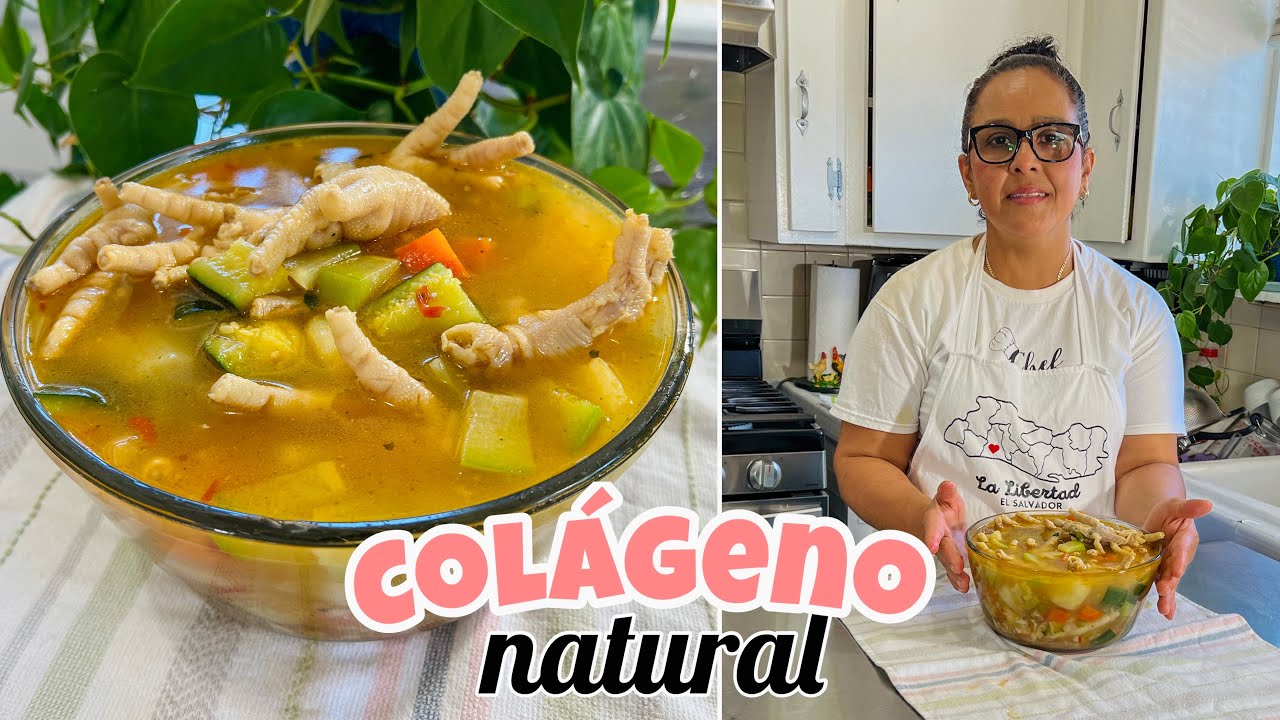 Sopa bien cargada de Colágeno puro | Sopa de patitas de pollo