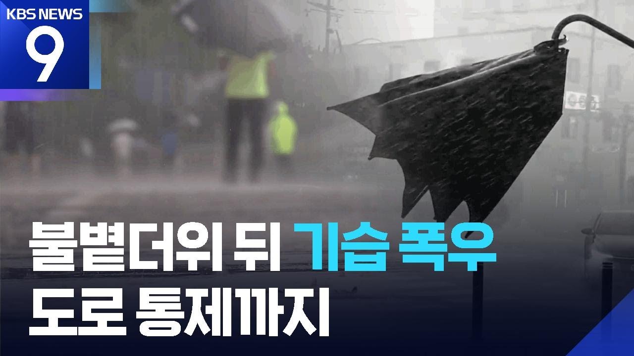 수도권 곳곳 기습 폭우…원인은? [9시 뉴스] / KBS  2025.07.08.