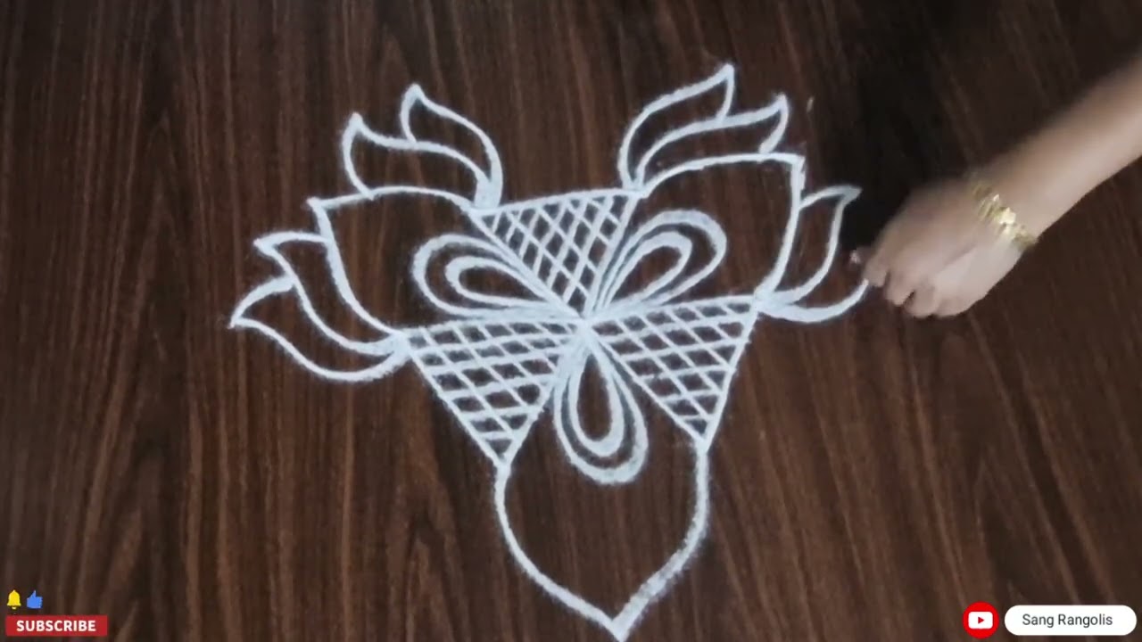 2 daily muggulu kolam easy daily basis Rangoli design 