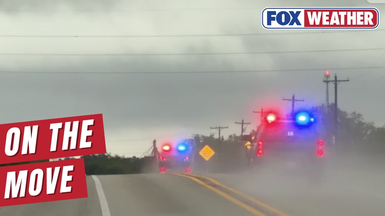 First Responders Race Down Texas Highway For Flash Flood Rescues