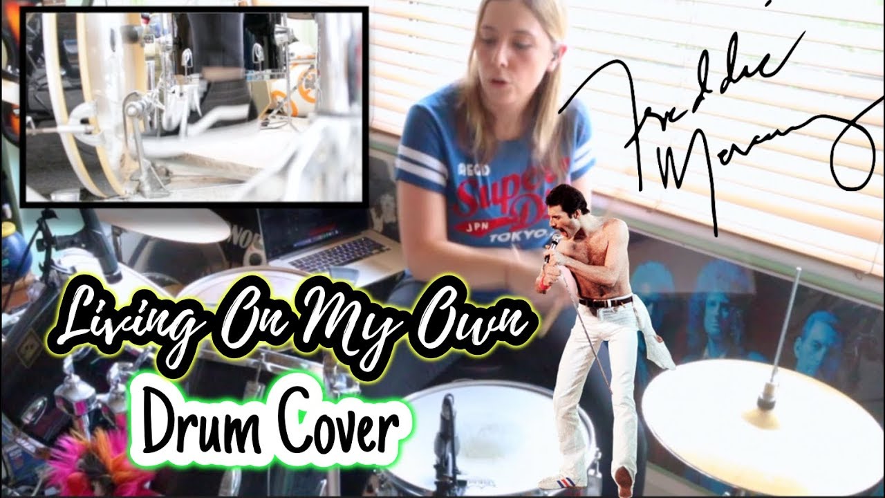 Freddie Mercury|| Living On My Own (No More Brothers Radio Mix) Drum Cover