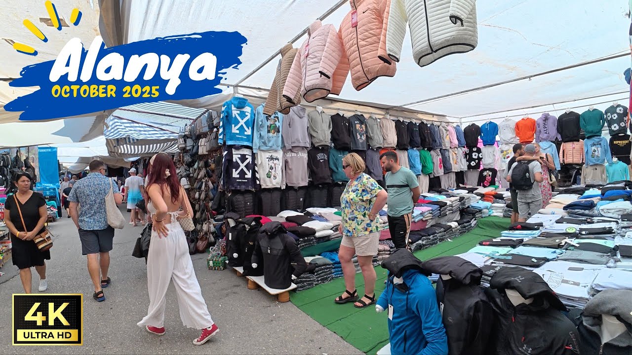 Alanya Tosmur Thursday Fake Market | Antalya Turkey | October 16, 2025 [4K HD]