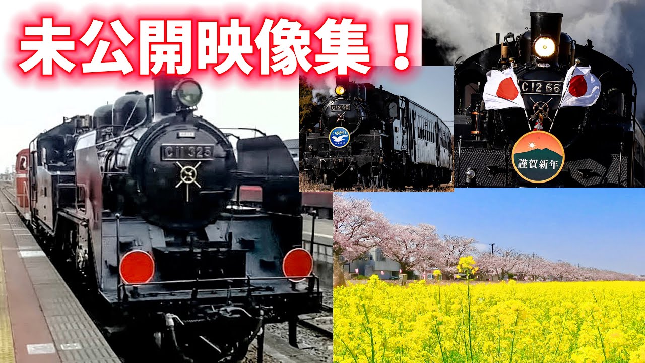 真岡鐵道 SLもおか 未公開映像集 ! C1266 C11325 蒸気機関車 汽笛
