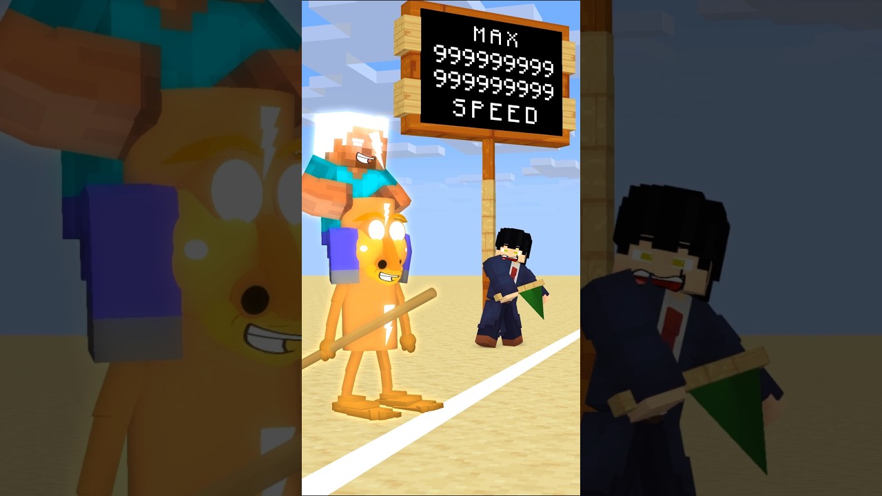 HELP Herobrine To Speed Up And Win The Max Speed #friendship #shorts #trending #anime