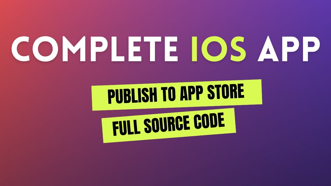 🔴 Developing a complete ios app from scratch & publishing to ios store (app store) [Live]