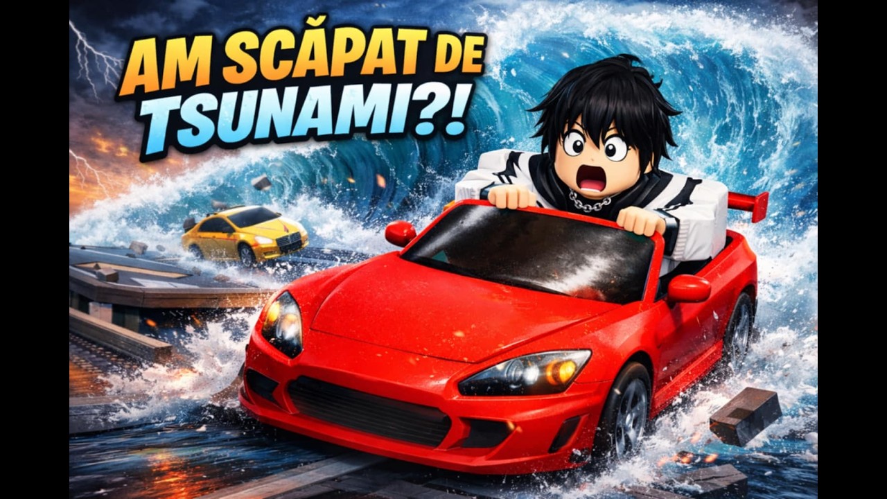 ROBLOX ESCAPE A TSUNAMI ON CARS