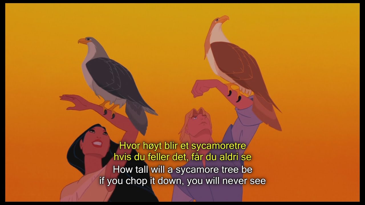 Pocahontas: Colors of the Wind (Farger i en vind) [Norwegian and English subtitles]