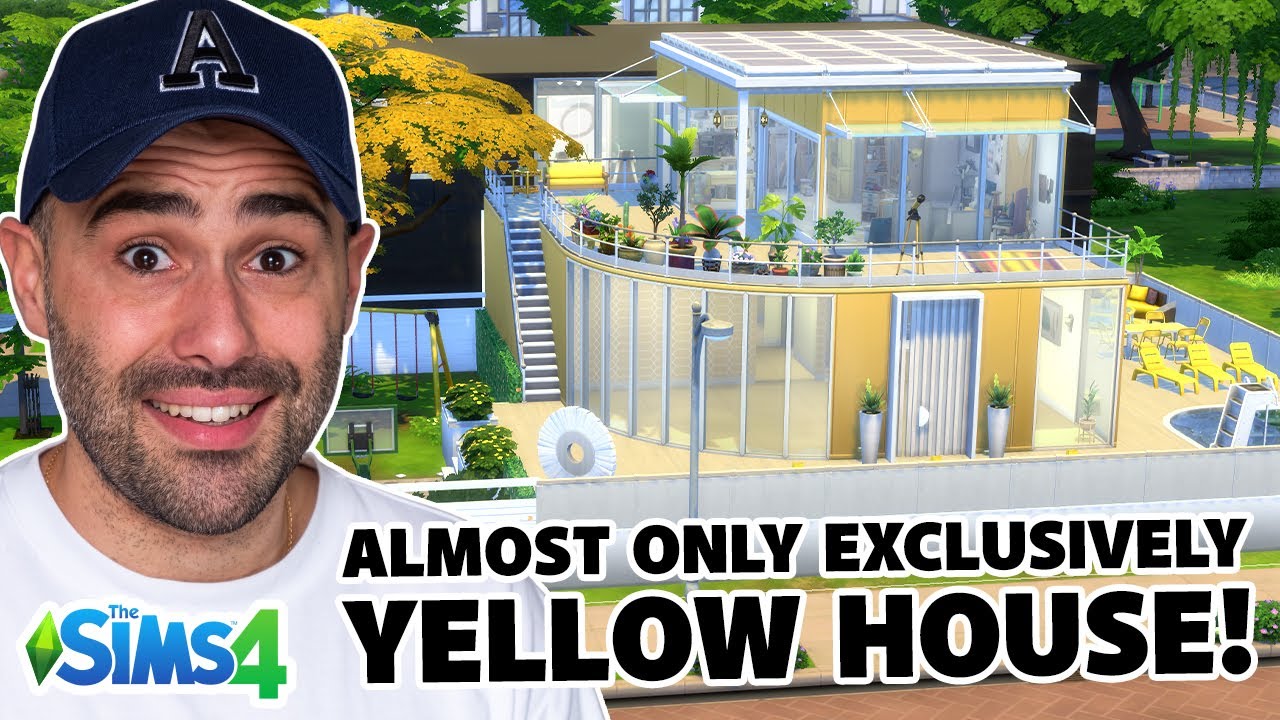 I build an ⭐ALMOST ONLY YELLOW⭐ house in the Sims 4! 🏠 - Build Challenge