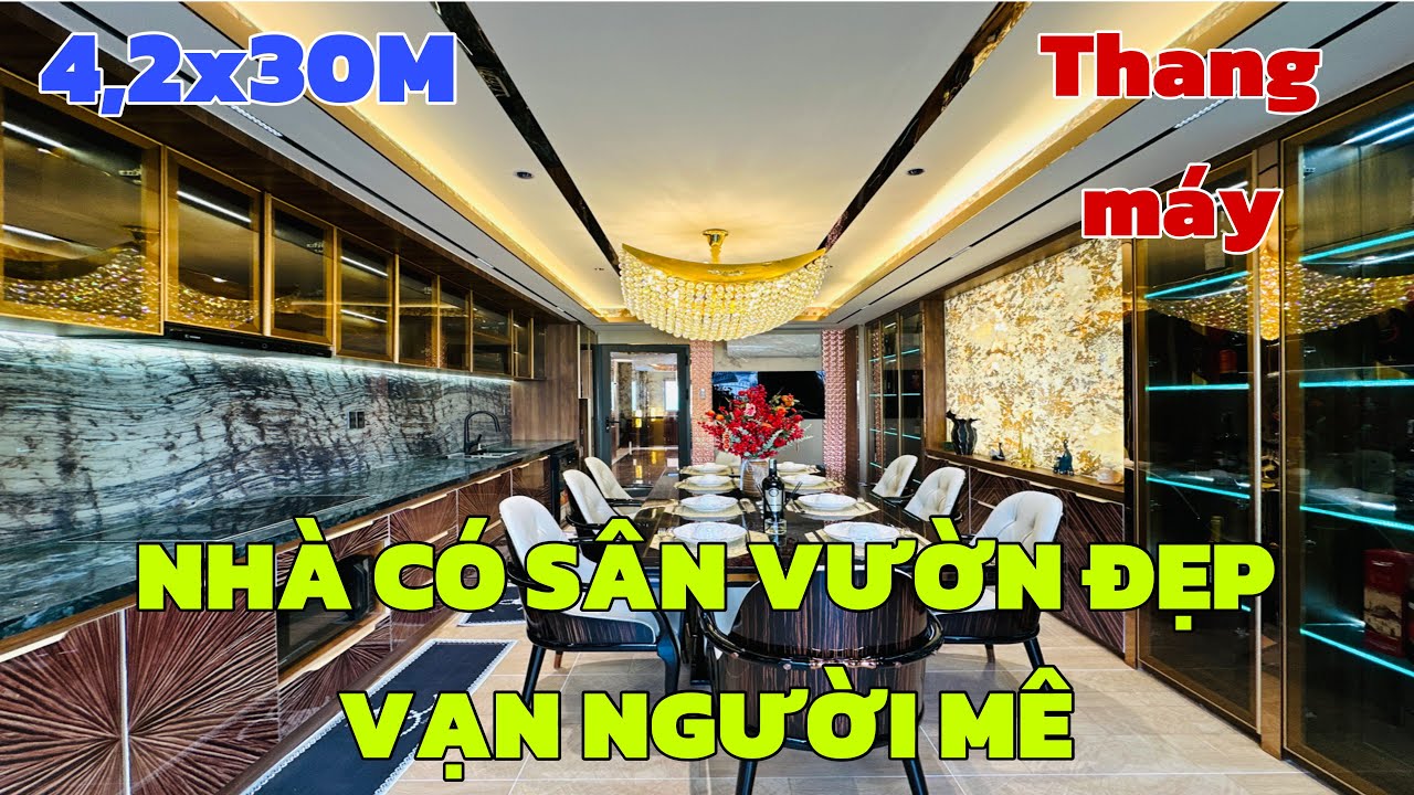 Bán nhà gò vấp (673) siêu phẩm nhà phố dài đẹp 5 lầu thang máy xem là mê 