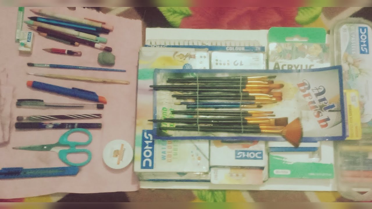 My art supplies and my art tools 😊🎨